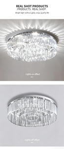 Custom Modern <strong>Minimalist</strong> Crystal Ceiling <strong>Light</strong> IP65 Anti-glare LED Pendant <strong>Light</strong> Ra90 30000 Hours Lifespan for Living Room - Product Image 3
