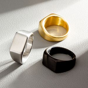 Anillo de Acero Inoxidable con <span class=keywords><strong>Sello</strong></span> Personalizado, Chapado en Oro, Plata, Negro, Grabado Láser, Cepillado, Personalizado, Novio, Anillos para Hombre - Product Image 1