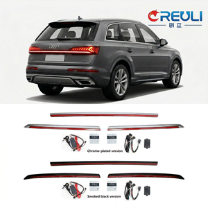 Feux arrière à LED pour <span class=keywords><strong>Audi</strong></span> <span class=keywords><strong>Q7</strong></span> PA 2019-2023, clignotants dynamiques séquentiels fumés Plug & Play IP67 homologués DOT E-Mark - Product Image 1