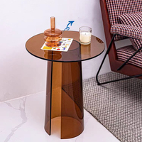 Table ronde transparente en acrylique table basse transparente pour salle à manger et mariage