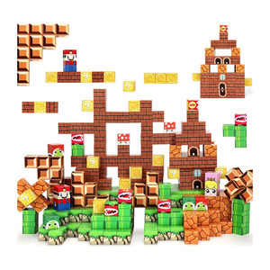 ตัวต่อแม่เหล็กพลาสติก ABS 100 ชิ้น ของเล่นเสริมพัฒนาการสำหรับเด็กชายและเด็กหญิง อายุ 2-9 ปี - สร้างโลกแม่เหล็กของคุณเอง ชุด Superbro - Product Image 1