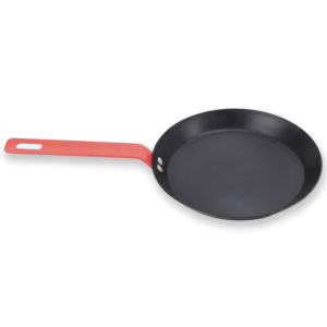 Classic Durable Black Carbon Steel 24cm <strong>Fry</strong> <strong>Pan</strong> Cast Iron Bottom Stove Grill Searing Grilling Oven Use Campfire-Even-Heating - Product Image 2