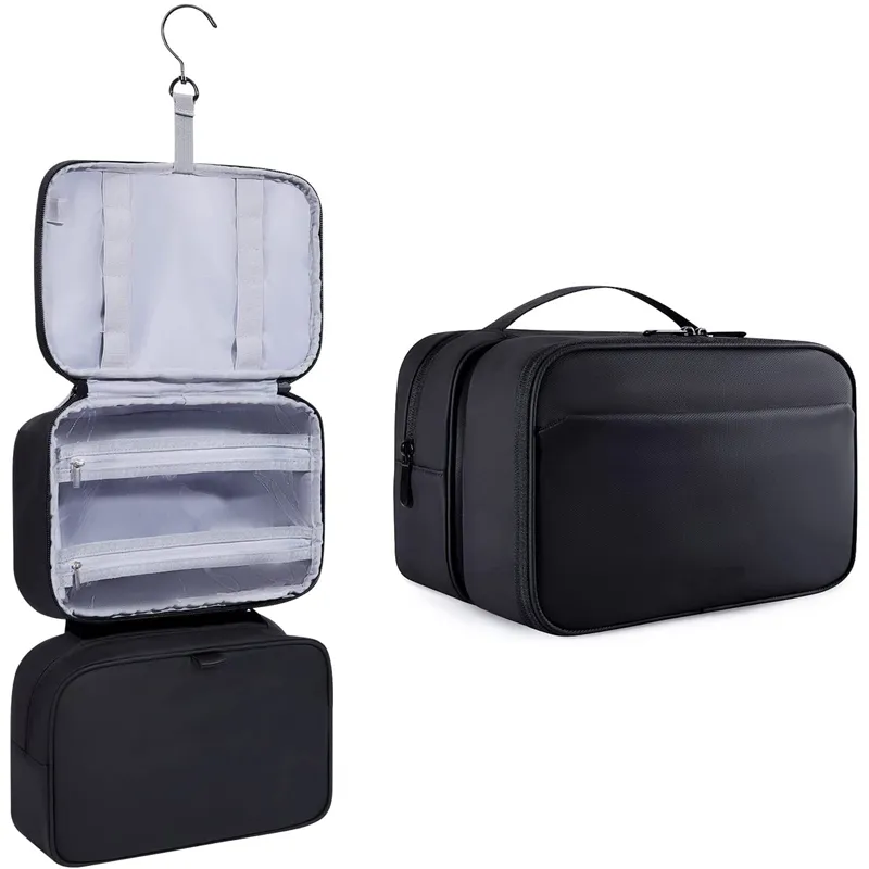 Bolsa de afeitar resistente al agua para hombre, organizador de viaje de aseo personal colgante, Kit grande de Dopp, bolsa de aseo portátil de viaje