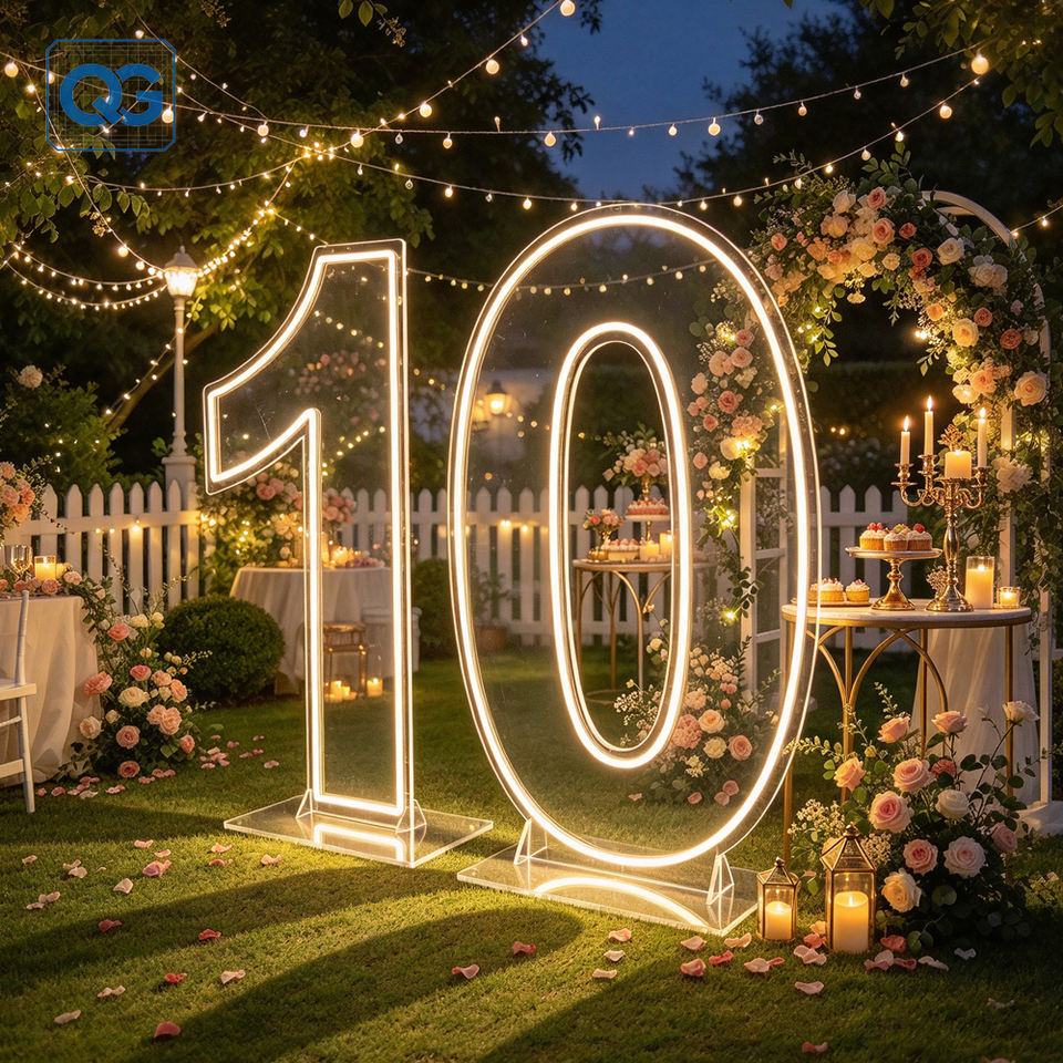 Gif Number Button 4ft Giant Marquee Number LED 3D Acrylic Neon Light up Numbers Large ...