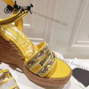 Collection florale DC, escarpins en cuir de luxe à talons hauts, mules de créateur pour femmes, sandales à talons aiguilles, chaussures à plateforme, tige en tissu extensible - Product Image 6