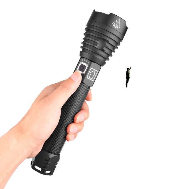 led lamp Custom 100000 Lumen Laser Hunting Emergency Aluminum Type C Rechargeable Tactical Led Torches Flashlights