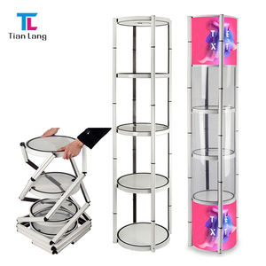 TianLang plegable y portátil Twister Tower Display Stand Show Case Tower con luz Led Showcase Display Stand - Product Image 4
