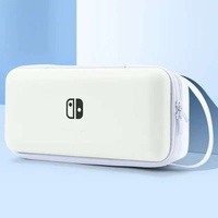Casing portabel Nintendo Switch OLED Travel Game penutup ritsleting pelindung cangkang keras EVA penyimpanan PU tas pembawa untuk Joy-Con