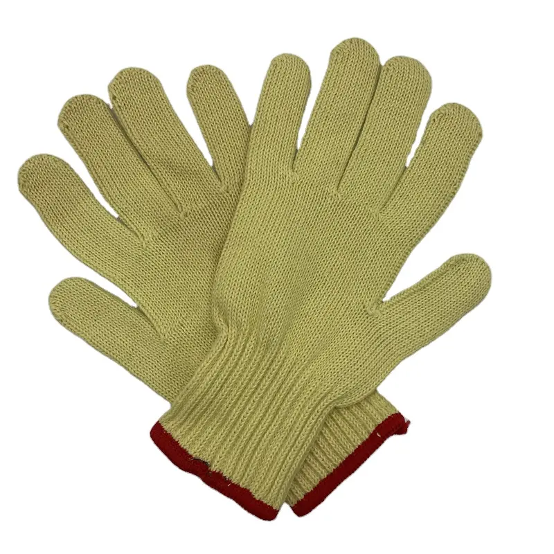 Heat Hand Protecting Gloves Aramid Yarn Knitted Anti Cut Fire Resistant Gloves