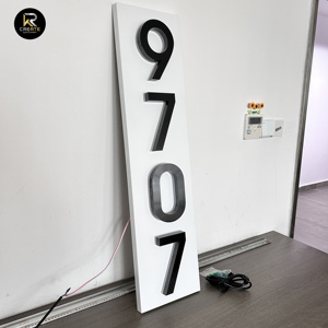 Hot Bán Dài Làm Việc Cao Thời Tiết Độ Sáng Hiện Đại Tích Hợp Trở Lại Chiếu Sáng Thép Không Gỉ Nhà Số Dấu Hiệu - Product Image 2