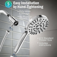 Douche murale personnalisée OEM/ODM à 10 modes, anti-colmatage, avec filtre magnétique haute pression et auto-nettoyant, double ensemble de douche