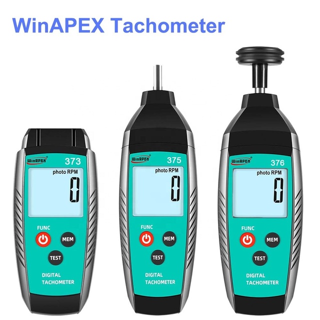WinAPEX Digital Tachometer Non-Contact and Contact Measurement 1/2.5-99999 0.1Rpm HD LCD Screen Display Tachometer Digital