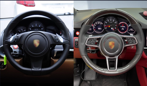 Volant de <span class=keywords><strong>voiture</strong></span> multifonctionnel en fibre de carbone pour Porsche Cayenne 981 911 Panamera ancien modèle 2011-2016 amélioré à nouveau - Product Image 3