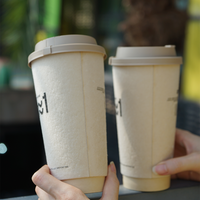 Gobelets en papier de qualité supérieure à double paroi avec logo personnalisé imprimé en 3D, mousseux, de qualité alimentaire pour boissons chaudes/froides, vin et eau minérale