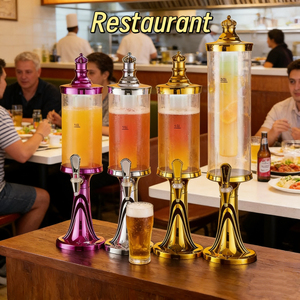 Distributeur de boissons vertical <span class=keywords><strong>avec</strong></span> tour à bière, <span class=keywords><strong>robinet</strong></span>, recharge solaire, réfrigération par glace, design portable pour le stockage de liquides transparents - Product Image 3