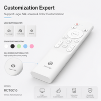 Télécommande personnalisée RCT6016 tout-en-un Bluetooth IR RF 2.4G avec fonction vocale pour système Home Cinéma, projecteur et décodeur TV