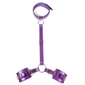 Collier SM Contraintes Corporelles Menottes Harnais Ceinture Dildo Vibrateur Maître <span class=keywords><strong>BDSM</strong></span> Gadgets Érotiques Sex Toys pour Femmes Hommes Jeux - Product Image 6