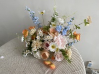 Chemin de table floral artificiel personnalisable Wild Spring 60 cm, centres de table floraux pour décoration de mariage et d'hôtel