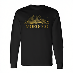 T-shirt promozionale vintage a maniche lunghe con stampa Marrakech Moroccan Pride - Product Image 3