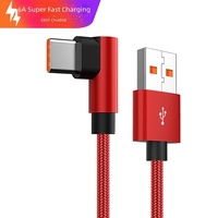 Câble de données Type-C 66W à charge ultra-rapide compatible avec les téléphones vivo et OPPO ; Charge rapide 6A avec gaine tressée
