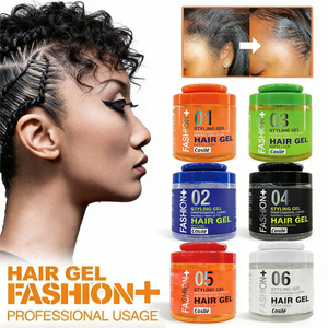 <span class=keywords><strong>Gel</strong></span> coiffant à base d'eau Strong Hold pour cheveux, <span class=keywords><strong>booster</strong></span> de bordures, contrôle des bords, personnalisable avec logo - Product Image 1