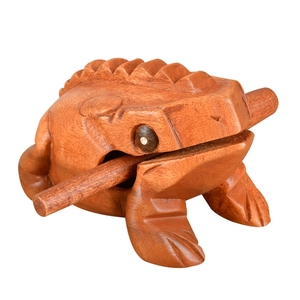 Vente en gros : Jouet sonore grenouille en bois naturel fait main, instrument de percussion rythmique Orff Guiro pour enfants - Product Image 1