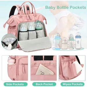 Mochila Pañalera Multifuncional de Muestra Gratuita, Bolsas de Pañales Impermeables para Niñas y Niños - Product Image 6