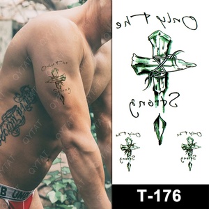 Bán buôn thiết kế mới trang điểm cơ thể nhãn dán giả nước chuyển tạm thời hình xăm chữ thập người đàn ông - Product Image 6