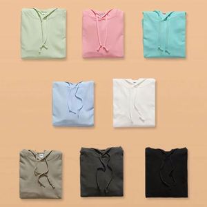 H5574 Wholesale Custom 350 Gsm Cotton Blends <b>Plus</b> <b>Size</b> Men's Blank French Terry Lined Hoodies - Product Image 3