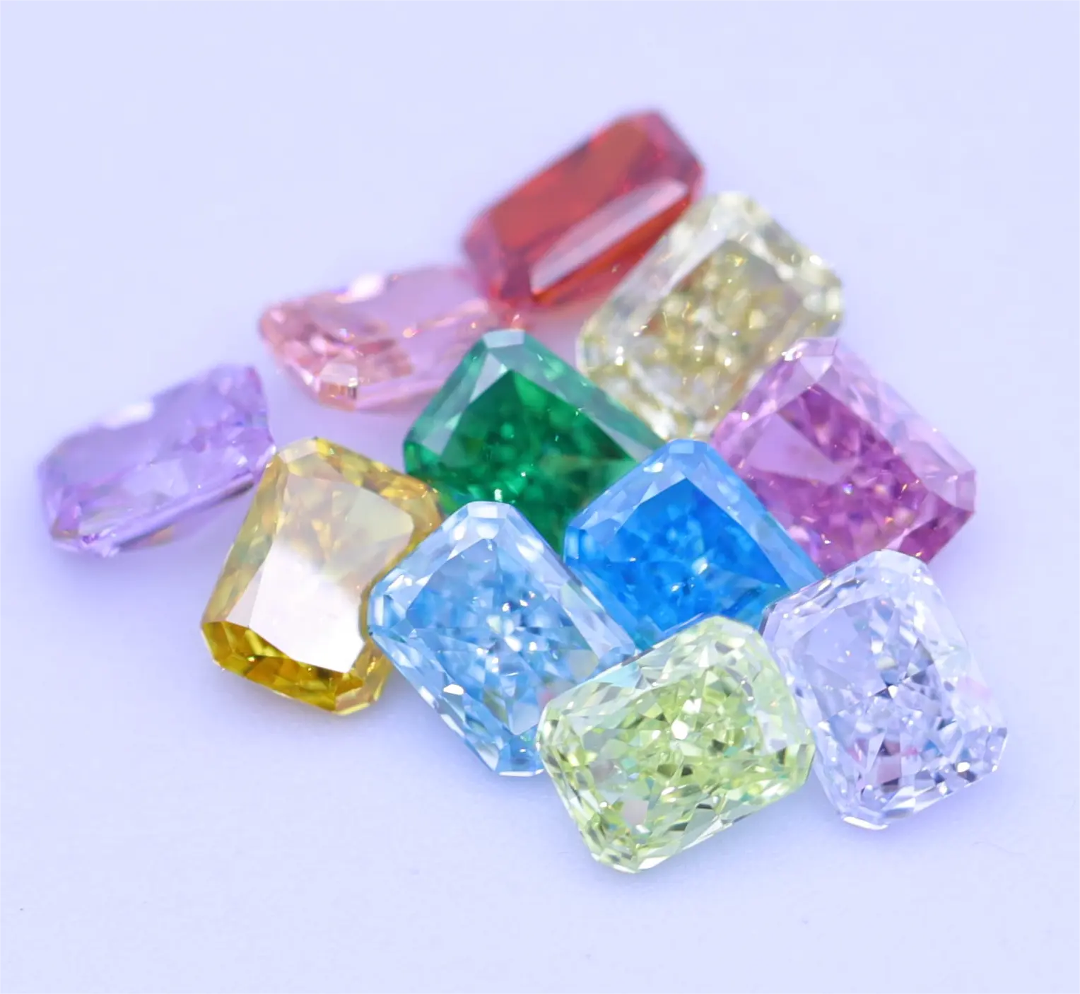 JiangTong Wholesale TOP Quality Various colors OCT Cushion crushed ice cut Loose Cubic Zirconia CZ Gems Loose Stone