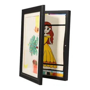 Innovatieve Kids Artwork Fotolijst A4 Classic Black Kids Art Display Frame Front Open Kinderen Geschenken Art Frame Kids