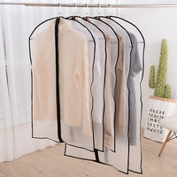 Peva Top Transparent vêtements suspendus robe vêtements costume manteau housse anti-poussière sac de rangement à domicile pochette garde-robe vêtements suspendus