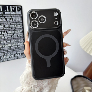 Funda de cuero magnética con lente completa para iPhone 16, venta al por mayor, respuesta rápida, funda de cuero burdeos para iPhone 18 Pro Max - Product Image 4