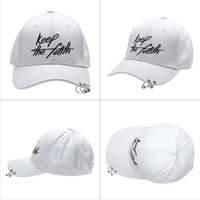 Casquette de baseball unisexe en PVC à 6 panneaux, nouvelle collection toutes saisons, en tissu de coton, réglable, brodée, protection solaire, noir et blanc