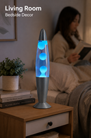 Lampe à lave LED en aluminium de 14 pouces avec télécommande pour la décoration intérieure et l'éclairage d'ambiance (vente en gros)