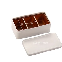 Boîte en métal carrée personnalisée avec logo, avec séparateur intérieur, boîte en métal pour aliments, biscuits, bonbons, collations, boîtes cadeaux