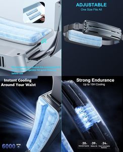 Rechargeable Portable <b>Mini</b> Outdoor Car Hanging Neck Wearable Waist <b>Fan</b> <b>USB</b> 5000mAh Three-Speed Plastic Household RV English - Product Image 4