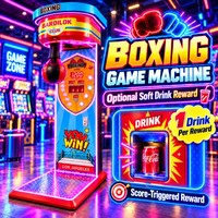 Machine d'arcade de boxe de divertissement avec monnayeur réglable par jeu et affichage du score, qualité professionnelle pour zone de jeux