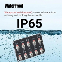 Panneau de commutation à 10 interrupteurs à bascule avec fusible 10A, interrupteur à bascule robuste SPST 3 broches 12V-24V ON/OFF pour bateau, camping-car, voiture, camion