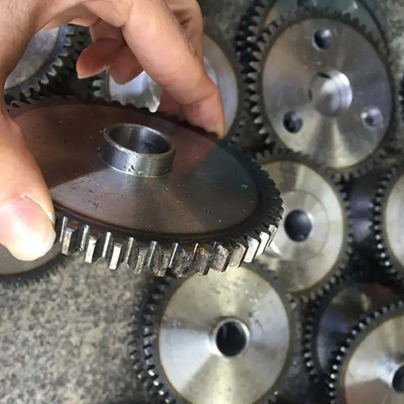 Individuelles Zahnwerk Herstellung schleifen kleine Messing-Sporen-Ganzrad-Radgetriebe
