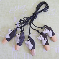 Sifflet en bois sculpté à la main en forme d'animal, jouet artisanal en bois pour enfants, vente en gros à prix réduit