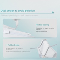 Sac d'échantillonnage stérile Eide 700 ml en PP pour la collecte d'échantillons d'eau, sac homogène à tirage par fil, pour laboratoire et échantillonnage de sol