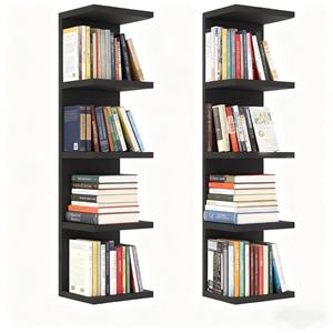 Librería Moderna de Madera para Sala de Estar, Estante de Exhibición en Forma de Cubo, Combinación de Estantes Abiertos, Librería Multifuncional de Sobremesa - Product Image 4