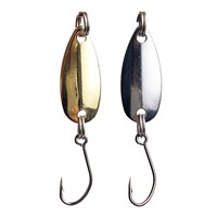 Cuillère Métallique Réfléchissante Mini Spinnerbait 9mm 10mm avec Hameçon Simple Affûté, Matériel de Pêche Léger pour Truite de