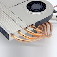 Radiateur de processeur d'ordinateur personnalisé, tuyau en cuivre, base en cuivre, dissipateur thermique à ailettes en aluminium avec 4 caloducs pour ordinateur portable PC