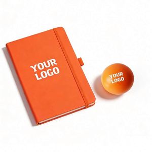 Carnet A6 personnalisé en cuir PU avec logo imprimé, couverture rigide, estampage à chaud, ligné, pour cadeau promotionnel d'entreprise - Product Image 1