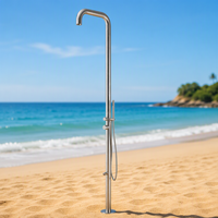 Ensemble de douche en acier inoxydable 316L, colonne de douche chaude et froide pour jardin, plage, piscine, extérieur