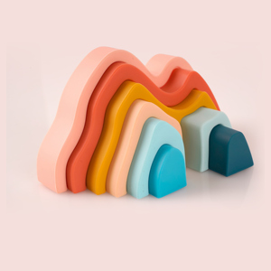 Ungiftiges BPA-freies <span class=keywords><strong>Montessori</strong></span>-Block-Set Früh pädagogisches Soft Building & Stacking-Spielzeug für Lebensmittel in Lebensmittel qualität - Product Image 3