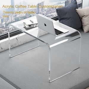Meja Kopi Akrilik Transparan Desain Modern Sederhana Ruang Tamu Sofa Rak Pajangan Bentuk U Kecil Tinggi Kustomisasi Portabel - Product Image 3