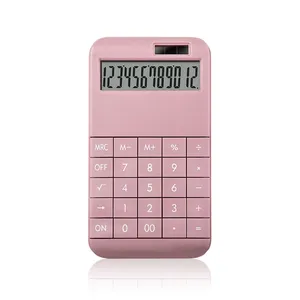 Calculatrice solaire en plastique à grand écran haute définition à 12 chiffres, aspect élégant, pour l'apprentissage des étudiants et l'utilisation au bureau, double affichage - Product Image 5